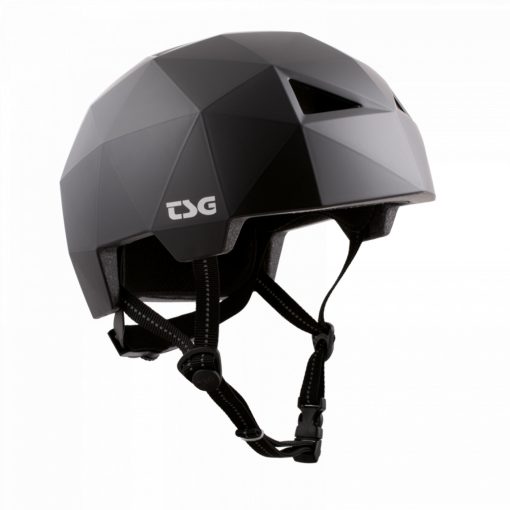 TSG Geo Solid Color Satin Black Helmet